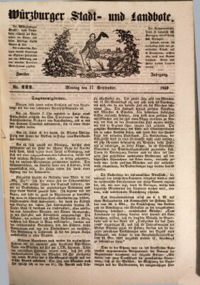 Würzburger Stadt- und Landbote Montag 17. September 1849