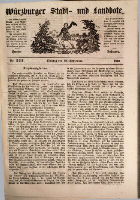 Würzburger Stadt- und Landbote Dienstag 18. September 1849