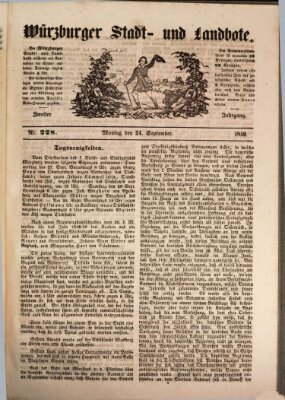 Würzburger Stadt- und Landbote Montag 24. September 1849