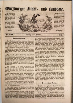 Würzburger Stadt- und Landbote Freitag 5. Oktober 1849