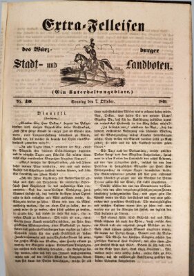 Würzburger Stadt- und Landbote Sonntag 7. Oktober 1849