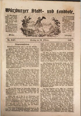 Würzburger Stadt- und Landbote Dienstag 16. Oktober 1849