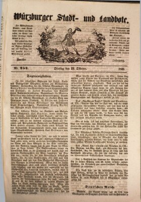 Würzburger Stadt- und Landbote Dienstag 23. Oktober 1849