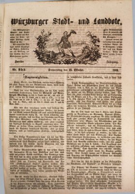 Würzburger Stadt- und Landbote Donnerstag 25. Oktober 1849