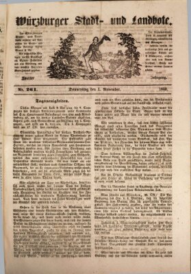 Würzburger Stadt- und Landbote Donnerstag 1. November 1849