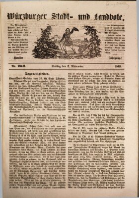 Würzburger Stadt- und Landbote Freitag 2. November 1849