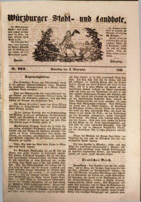 Würzburger Stadt- und Landbote Samstag 3. November 1849