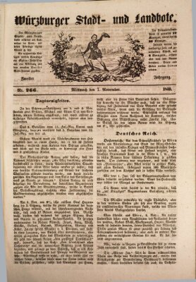 Würzburger Stadt- und Landbote Mittwoch 7. November 1849