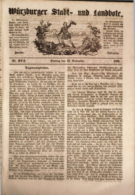 Würzburger Stadt- und Landbote Dienstag 13. November 1849