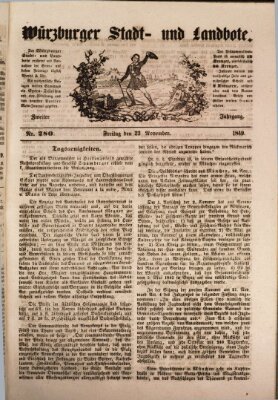 Würzburger Stadt- und Landbote Freitag 23. November 1849