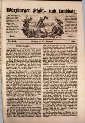 Würzburger Stadt- und Landbote Samstag 24. November 1849