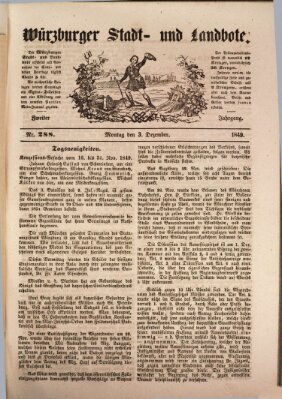 Würzburger Stadt- und Landbote Montag 3. Dezember 1849