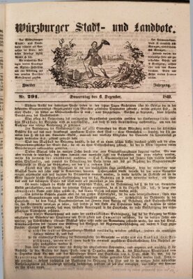 Würzburger Stadt- und Landbote Donnerstag 6. Dezember 1849