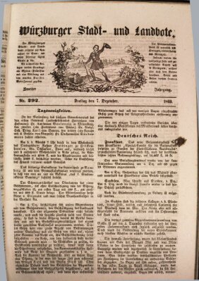 Würzburger Stadt- und Landbote Freitag 7. Dezember 1849