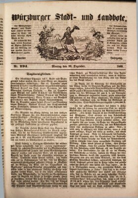 Würzburger Stadt- und Landbote Montag 10. Dezember 1849