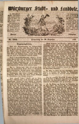 Würzburger Stadt- und Landbote Donnerstag 20. Dezember 1849