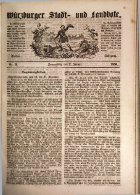 Würzburger Stadt- und Landbote Donnerstag 3. Januar 1850