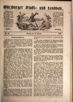 Würzburger Stadt- und Landbote Freitag 4. Januar 1850