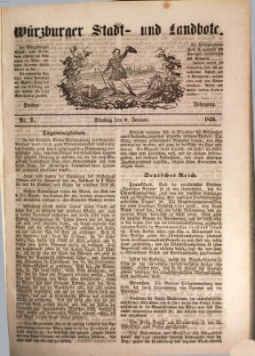 Würzburger Stadt- und Landbote Dienstag 8. Januar 1850