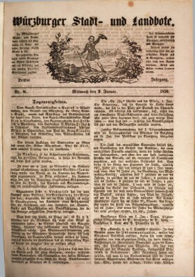 Würzburger Stadt- und Landbote Mittwoch 9. Januar 1850