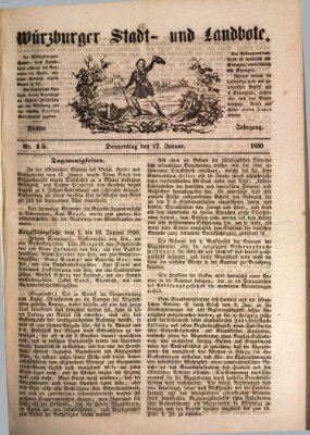 Würzburger Stadt- und Landbote Donnerstag 17. Januar 1850