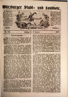 Würzburger Stadt- und Landbote Freitag 18. Januar 1850