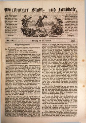 Würzburger Stadt- und Landbote Montag 21. Januar 1850