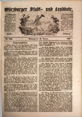 Würzburger Stadt- und Landbote Mittwoch 23. Januar 1850