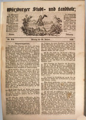 Würzburger Stadt- und Landbote Montag 28. Januar 1850