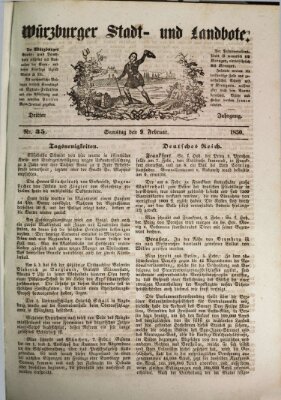 Würzburger Stadt- und Landbote Samstag 9. Februar 1850