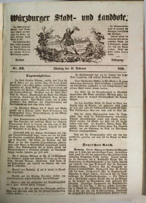 Würzburger Stadt- und Landbote Montag 11. Februar 1850