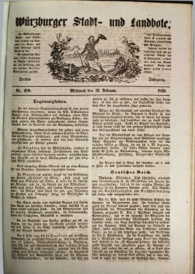 Würzburger Stadt- und Landbote Mittwoch 13. Februar 1850