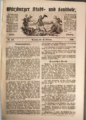 Würzburger Stadt- und Landbote Samstag 16. Februar 1850