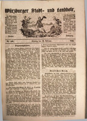 Würzburger Stadt- und Landbote Dienstag 19. Februar 1850