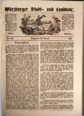 Würzburger Stadt- und Landbote Freitag 22. Februar 1850