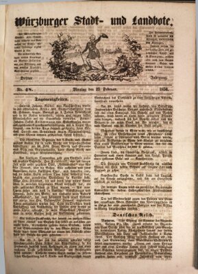 Würzburger Stadt- und Landbote Montag 25. Februar 1850