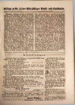 Würzburger Stadt- und Landbote Montag 4. März 1850
