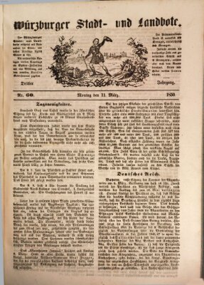 Würzburger Stadt- und Landbote Montag 11. März 1850