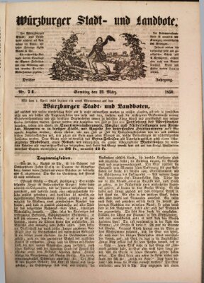 Würzburger Stadt- und Landbote Samstag 23. März 1850