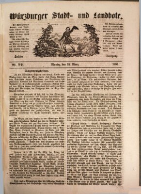 Würzburger Stadt- und Landbote Montag 25. März 1850