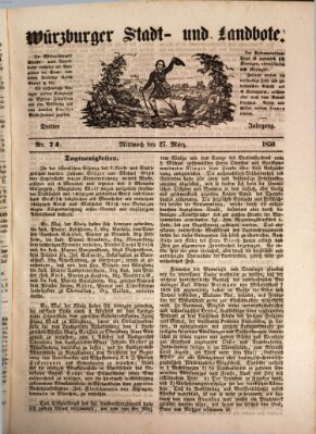 Würzburger Stadt- und Landbote Mittwoch 27. März 1850
