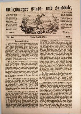 Würzburger Stadt- und Landbote Freitag 29. März 1850