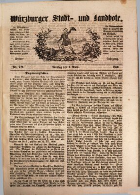 Würzburger Stadt- und Landbote Montag 1. April 1850