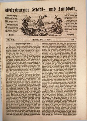 Würzburger Stadt- und Landbote Samstag 13. April 1850