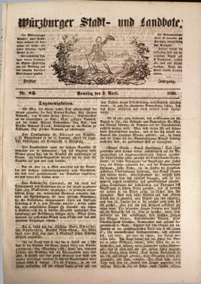 Würzburger Stadt- und Landbote Samstag 6. April 1850