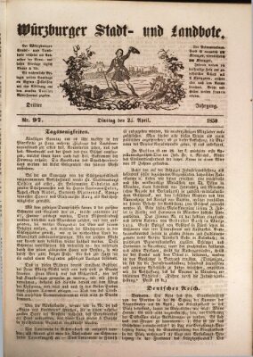 Würzburger Stadt- und Landbote Dienstag 23. April 1850