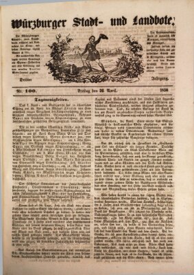 Würzburger Stadt- und Landbote Freitag 26. April 1850