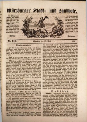 Würzburger Stadt- und Landbote Samstag 18. Mai 1850