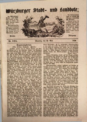 Würzburger Stadt- und Landbote Samstag 25. Mai 1850