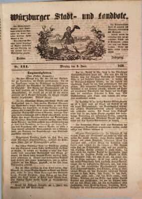 Würzburger Stadt- und Landbote Montag 3. Juni 1850